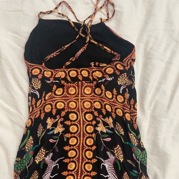 Mini dress with gold and black zebra print - Picture 3 of 3